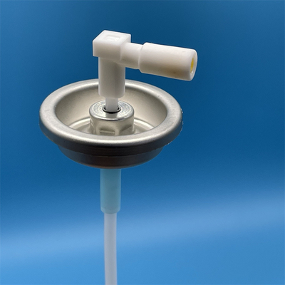 Buy One Inch Metered Aerosol Valve with Sliver Color and plastis stem tinplate Mounting Cup online manufacture