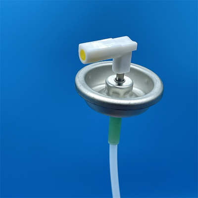 Buy one inch metal stem metered valve with L shape actuator for Air freshener spray can  online manufacture