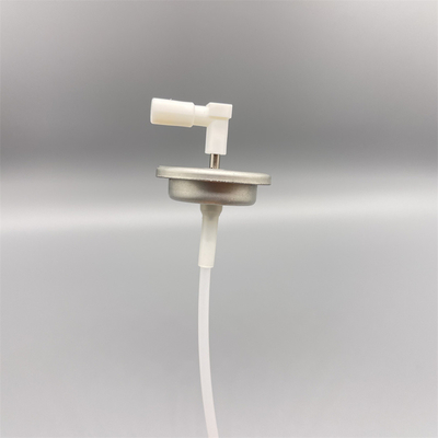 One Inch Metal Stem Metered Valve with L Shape Actuator – Precision Dispensing for Aerosols + Robust Construction