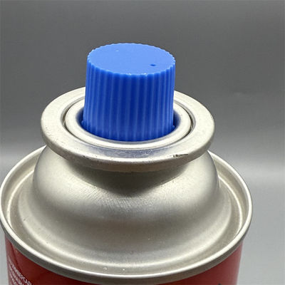 Lightweight aluminum gas canister valve for backpackers with instant-click fitting