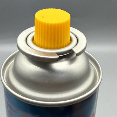Adjustable brass gas canister valve for culinary torches with micro-flame control