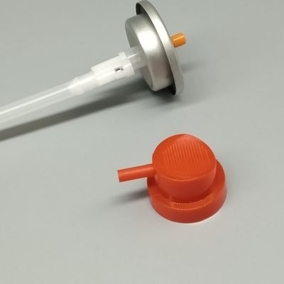 Robust 360-Degree Aerosol Valve with Heavy-Duty Actuator for Industrial-Grade Lubricants and Chemicals with Leak-Free Performance