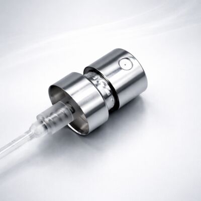 Refined Silver Perfume Atomizer Pump with Collar Options