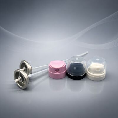 One-inch Clog-resistant Portable Aerosol Valve for Dry Shampoo and Powder Spray Applications