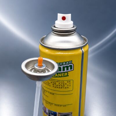 Foam Cleaner Valve Assembly with Protective Cap for Dense Foam Output and Stable Surface Application