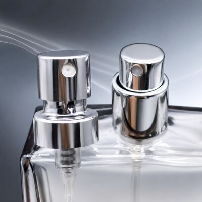 Aluminum Body Perfume Spray Pump with Fine Mist Spray and Plastic or Metal Collar Options