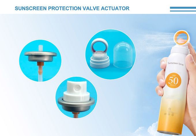 360° spray cap and aerosol valve for sunscreen mist product view